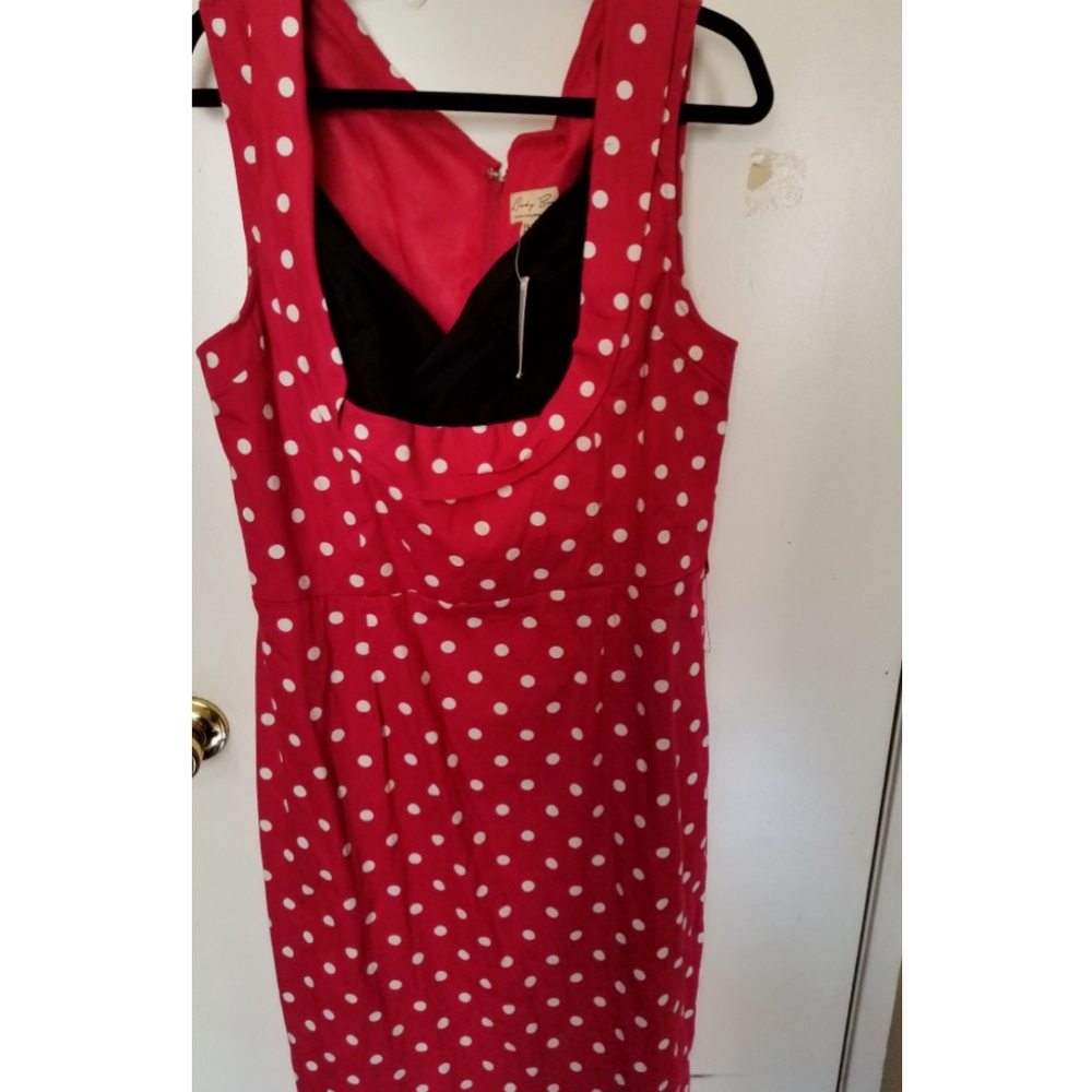 Plus polka dot dress